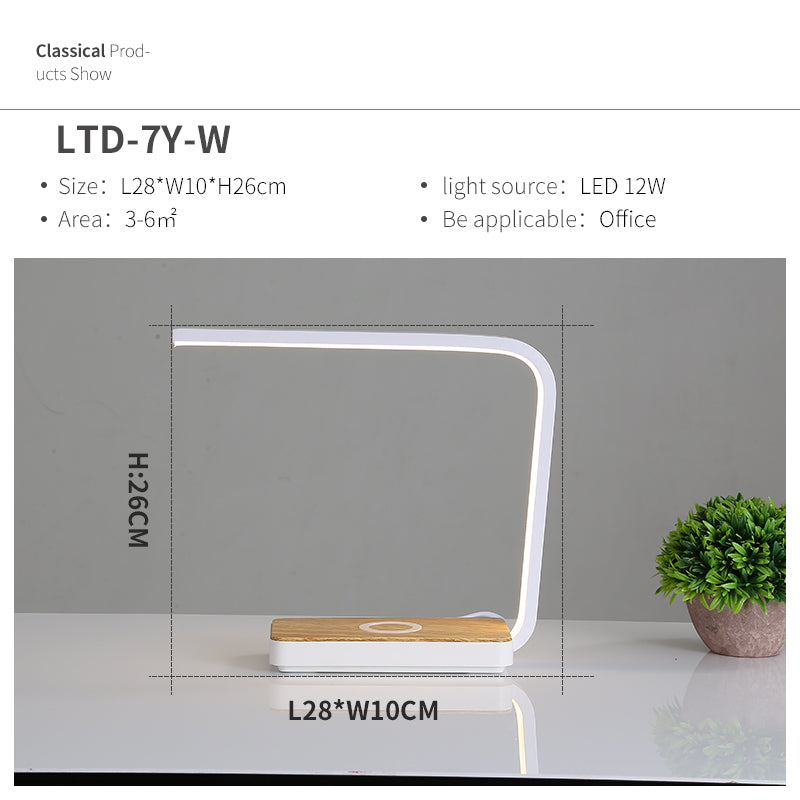 Wireless charging bedside lamp table lamp