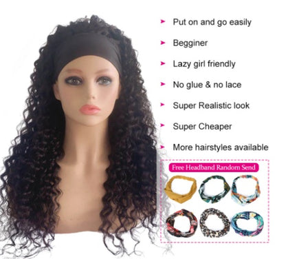Curly Headband Wig – Easy Wear Natural Look