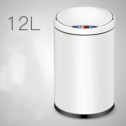 Smart Sensor Trash Can Light Luxury Household Creative Stainless Steel Automatic Clamshell Paper