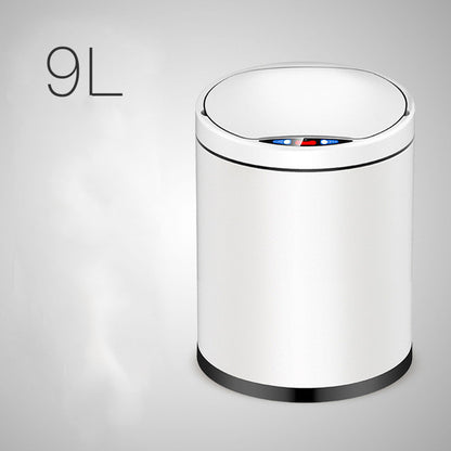 Smart Sensor Trash Can Light Luxury Household Creative Stainless Steel Automatic Clamshell Paper