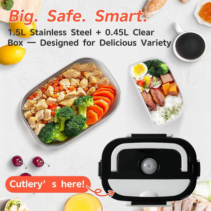 12V 24V Electric Heated Lunch Box, Portable, Bento Travel Food Warmer, Car Plug DE