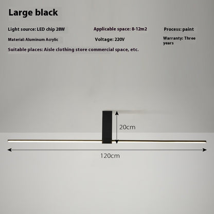 Led Ceiling Light Creative Minimalist One-word Strip Light